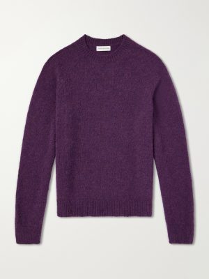Brushed Alpaca-Blend Sweater