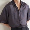 Camp-Collar Printed Satin Shirt - CU Camp-Collar Printed Satin Shirt - CU