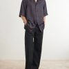 Camp-Collar Printed Satin Shirt - OU Camp-Collar Printed Satin Shirt - OU