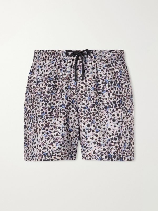 Phibbs Straight-Leg Mid-Length Printed Swim Shorts