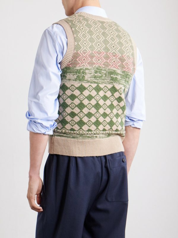 Mahoba Wool-Jacquard Sweater Vest - BK Mahoba Wool-Jacquard Sweater Vest - BK