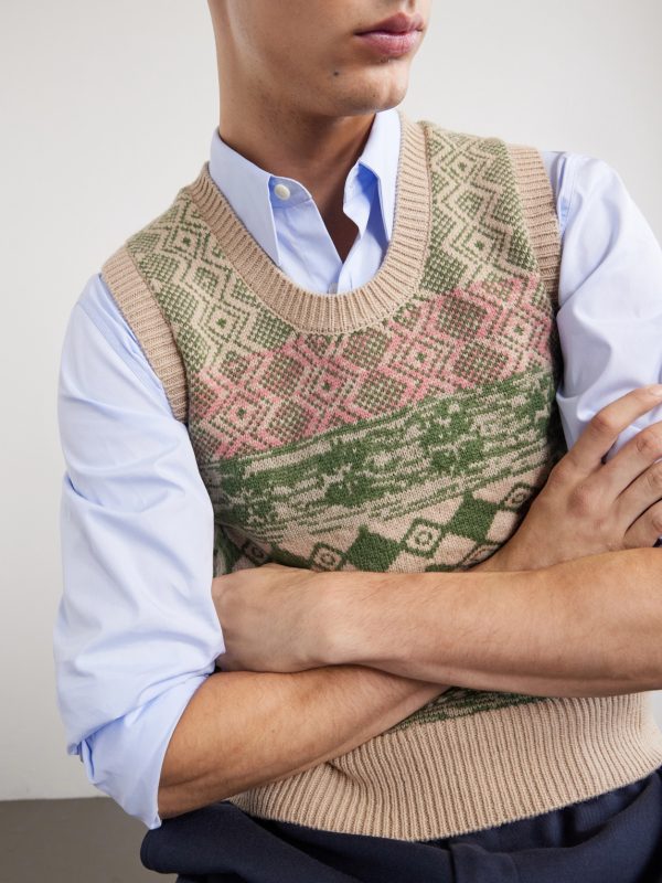 Mahoba Wool-Jacquard Sweater Vest - CU Mahoba Wool-Jacquard Sweater Vest - CU