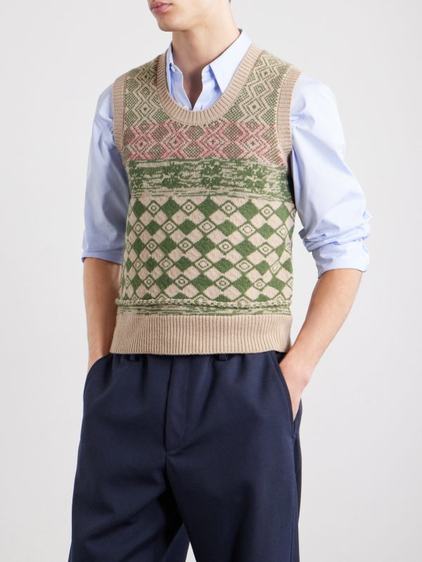 Mahoba Wool-Jacquard Sweater Vest - FR Mahoba Wool-Jacquard Sweater Vest - FR