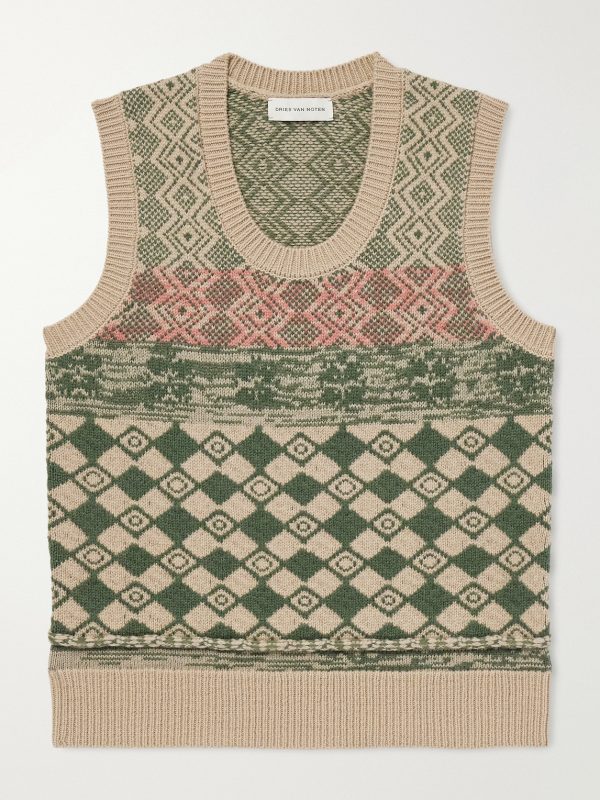 Mahoba Wool-Jacquard Sweater Vest Mahoba Wool-Jacquard Sweater Vest