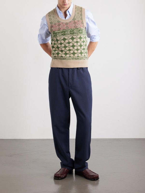 Mahoba Wool-Jacquard Sweater Vest - OU Mahoba Wool-Jacquard Sweater Vest - OU