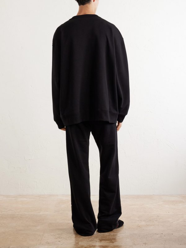 Hamer Straight-Leg Cotton-Jersey Sweatpants - BK Hamer Straight-Leg Cotton-Jersey Sweatpants - BK