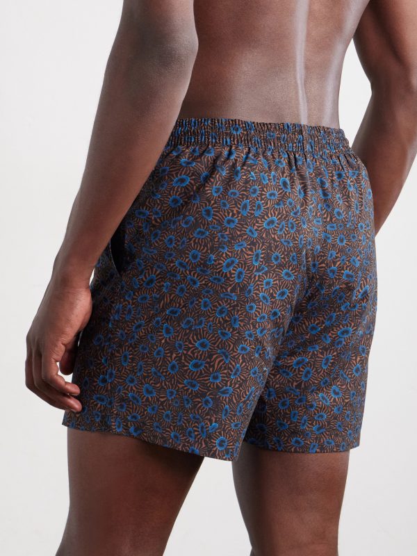 Phibbs Straight-Leg Mid-Length Printed Swim Shorts - BK Phibbs Straight-Leg Mid-Length Printed Swim Shorts - BK