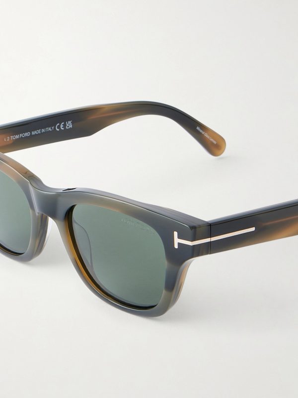 Caleb-02 Square-Frame Acetate Sunglasses - CU Caleb-02 Square-Frame Acetate Sunglasses - CU