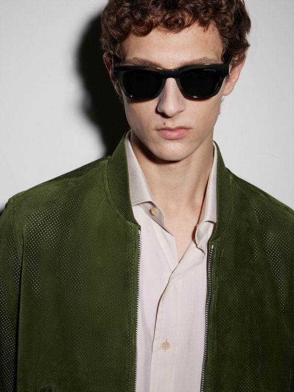 Caleb-02 Square-Frame Acetate Sunglasses - OU Caleb-02 Square-Frame Acetate Sunglasses - OU