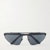 Parker-02 Aviator-Frame Metal Sunglasses
