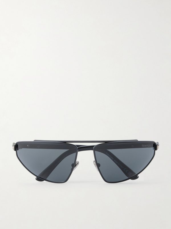 Parker-02 Aviator-Frame Metal Sunglasses