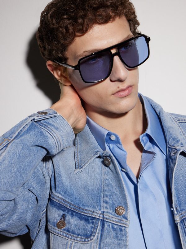 Kemp Aviator-Style Acetate Sunglasses - BK Kemp Aviator-Style Acetate Sunglasses - BK