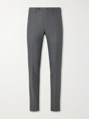 Straight-leg Wool-Canvas Trousers