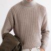 Ribbed Virgin Wool Rollneck Sweater - CU