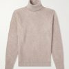 Ribbed Virgin Wool Rollneck Sweater