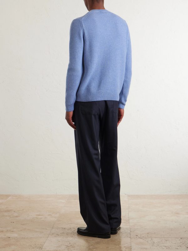 Slim-Fit Ribbed Wool Sweater - BK