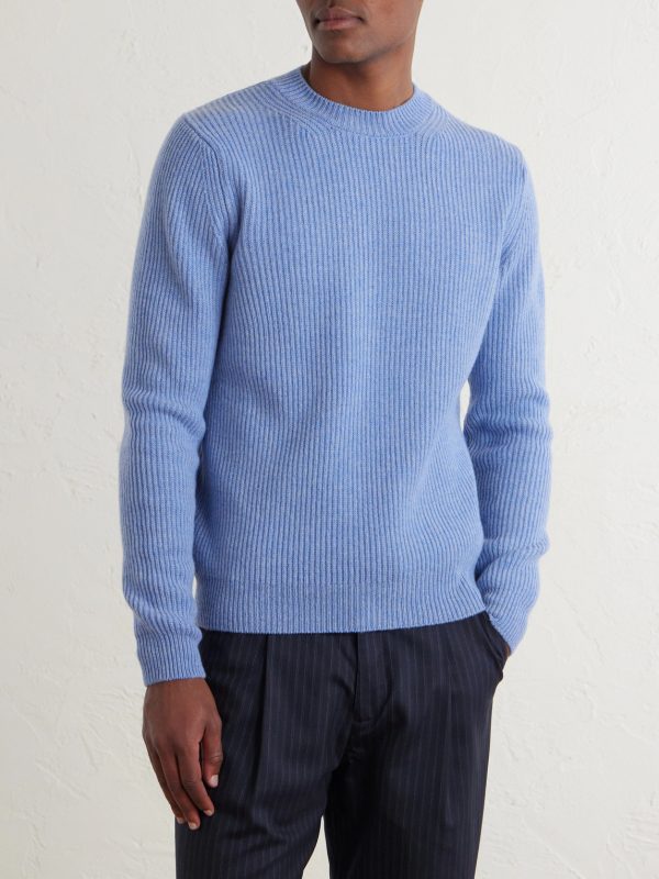 Slim-Fit Ribbed Wool Sweater - FR