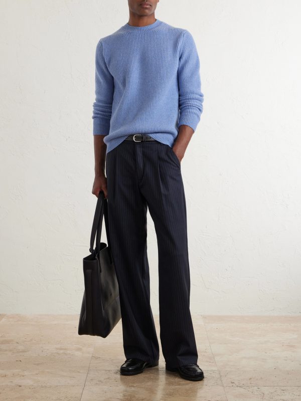 Slim-Fit Ribbed Wool Sweater - OU