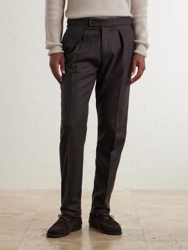 Tapered Pleated Wool and Cashmere-Blend Suit Trousers - FR Tapered Pleated Wool and Cashmere-Blend Suit Trousers - FR