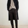 Tapered Pleated Wool and Cashmere-Blend Suit Trousers - OU Tapered Pleated Wool and Cashmere-Blend Suit Trousers - OU