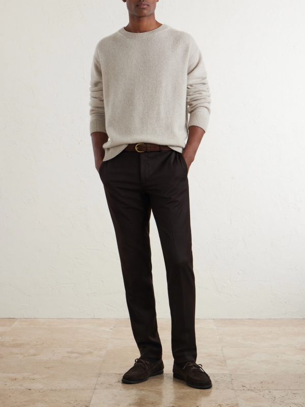 Straight-Leg Pleated Woven Suit Trousers - OU Straight-Leg Pleated Woven Suit Trousers - OU
