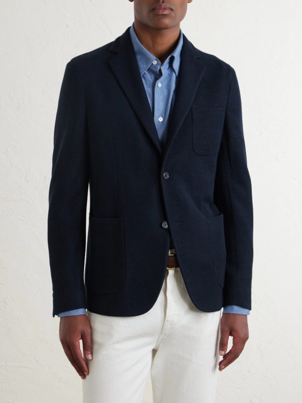 Wool-Blend Jersey Blazer - FR