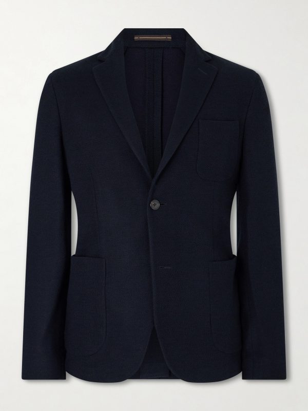 Wool-Blend Jersey Blazer