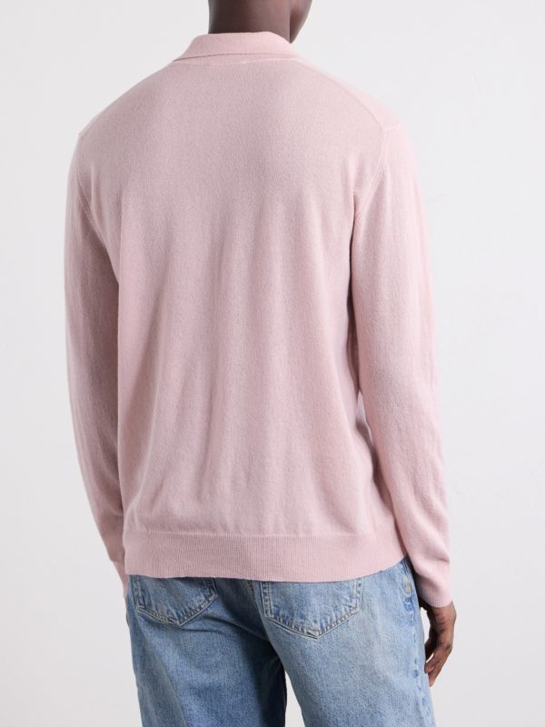 Zanone Cashmere-Blend Polo Sweater - BK Zanone Cashmere-Blend Polo Sweater - BK