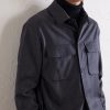 Stretch-Wool Flannel Overshirt - CU Stretch-Wool Flannel Overshirt - CU