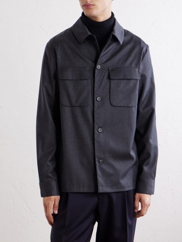Stretch-Wool Flannel Overshirt - FR Stretch-Wool Flannel Overshirt - FR