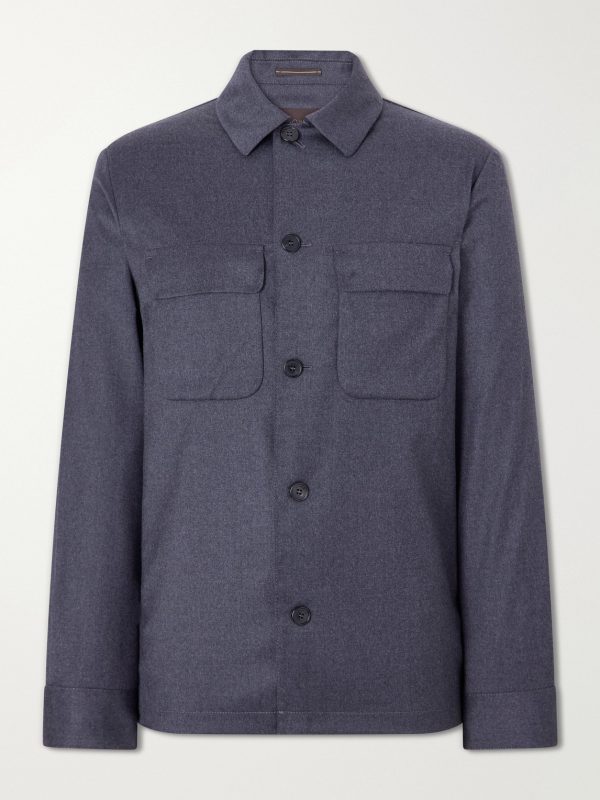 Stretch-Wool Flannel Overshirt Stretch-Wool Flannel Overshirt