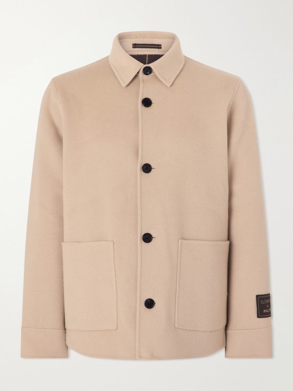 Felted Wool-Blend Blouson Jacket