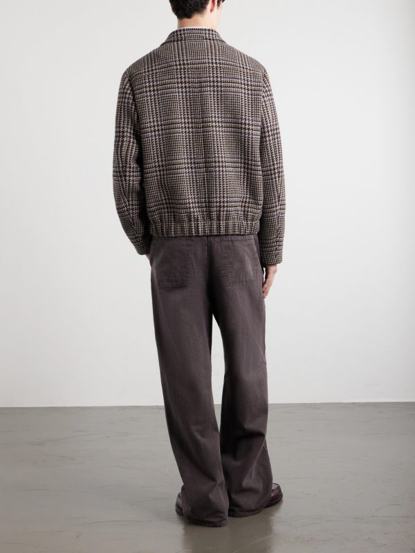 Montedoro Il Primo Checked Stretch-Wool Blouson Jacket - BK Montedoro Il Primo Checked Stretch-Wool Blouson Jacket - BK