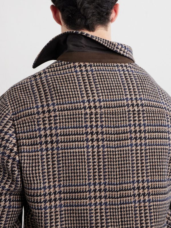 Montedoro Il Primo Checked Stretch-Wool Blouson Jacket - CU Montedoro Il Primo Checked Stretch-Wool Blouson Jacket - CU