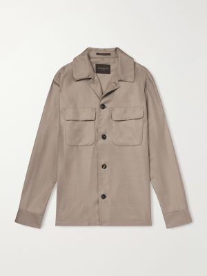 Wool and Silk-Blend Overshirt Wool and Silk-Blend Overshirt