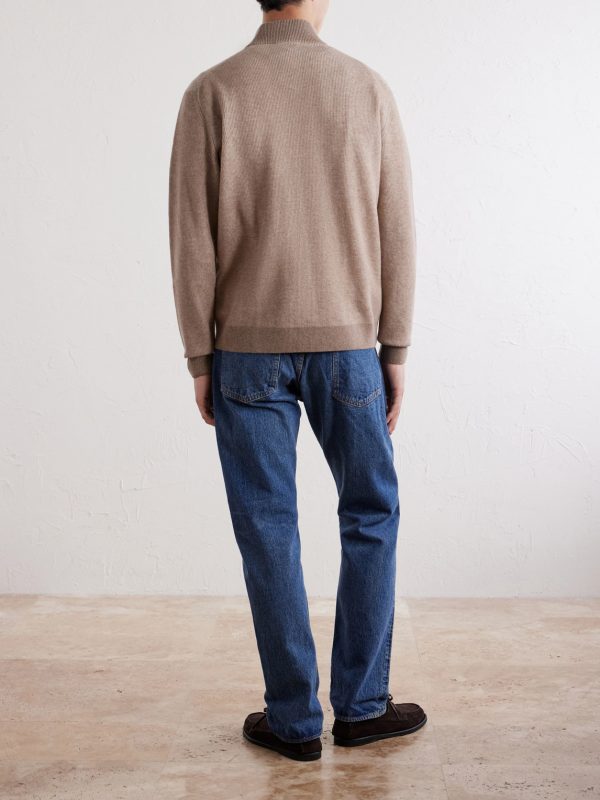 Virgin Wool Half-Zip Sweater - BK