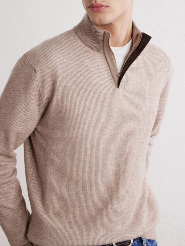 Virgin Wool Half-Zip Sweater - CU