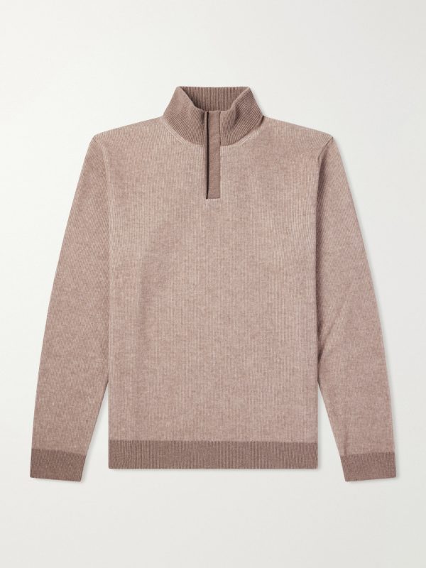 Virgin Wool Half-Zip Sweater