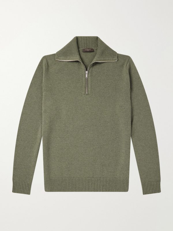 Zanone Cashmere Half-Zip Sweater