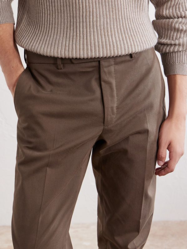 Straight-Leg Stretch-Cotton Gabardine Trousers - CU Straight-Leg Stretch-Cotton Gabardine Trousers - CU
