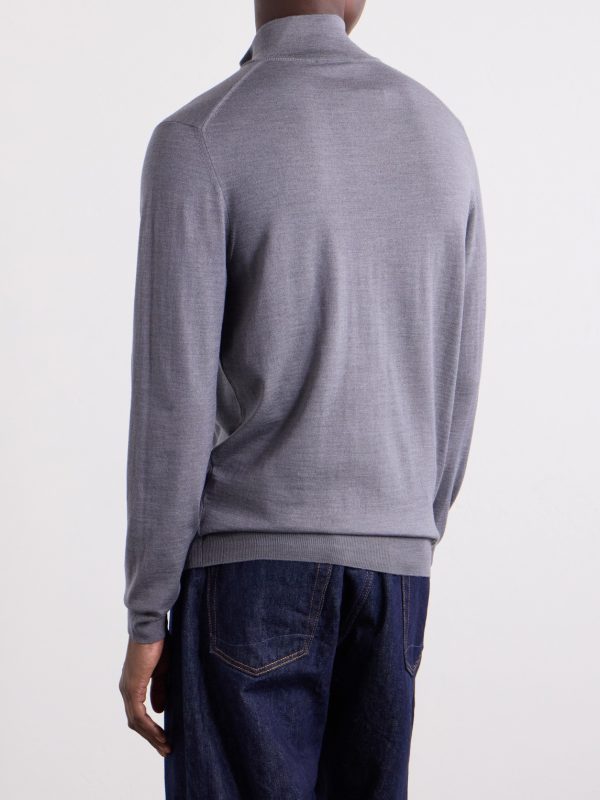 Zanone Flexwool Half-Zip Sweater - BK