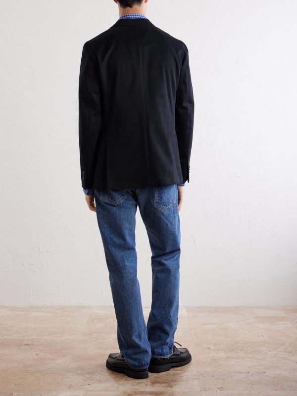 Stretch-Cotton Gabardine Suit Jacket - BK Stretch-Cotton Gabardine Suit Jacket - BK