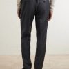 Tapered Pleated Virgin Wool Trousers - BK