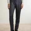 Tapered Pleated Virgin Wool Trousers - FR