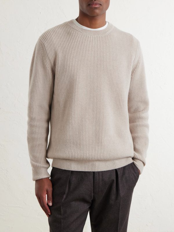 Ribbed Cashmere Sweater - FR
