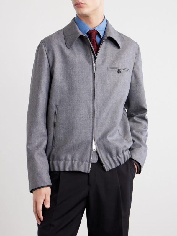 Montedoro Il Primo Wool-Canvas Bomber Jacket - FR Montedoro Il Primo Wool-Canvas Bomber Jacket - FR