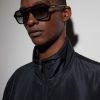 Aviator-Style Acetate Sunglasses - BK