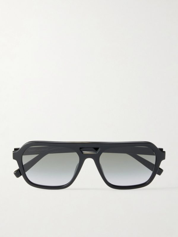 Aviator-Style Acetate Sunglasses