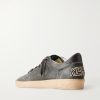 Ball Star Distressed Leather Sneakers - BK