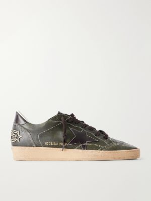 Ball Star Distressed Leather Sneakers Ball Star Distressed Leather Sneakers
